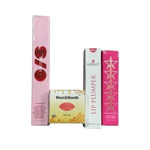 Assorted Pink Lipsticks and Lip Plumper Set